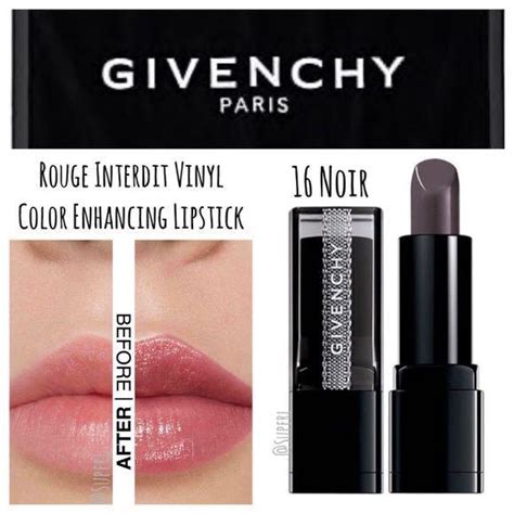 givenchy rouge interdit vinyl color enhancing lipstick|givenchy lipstick 16 noir revelateur.